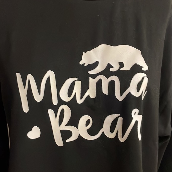 MAMA BEAR woman’s knit ‘sweatshirt’ like top drop long sleeve cotton blend M - Picture 3 of 12